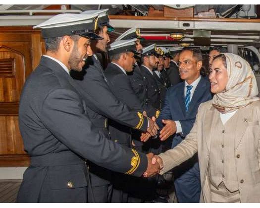 Shabab Oman II Vessel Docks At Port Of Bremerhaven In Germany